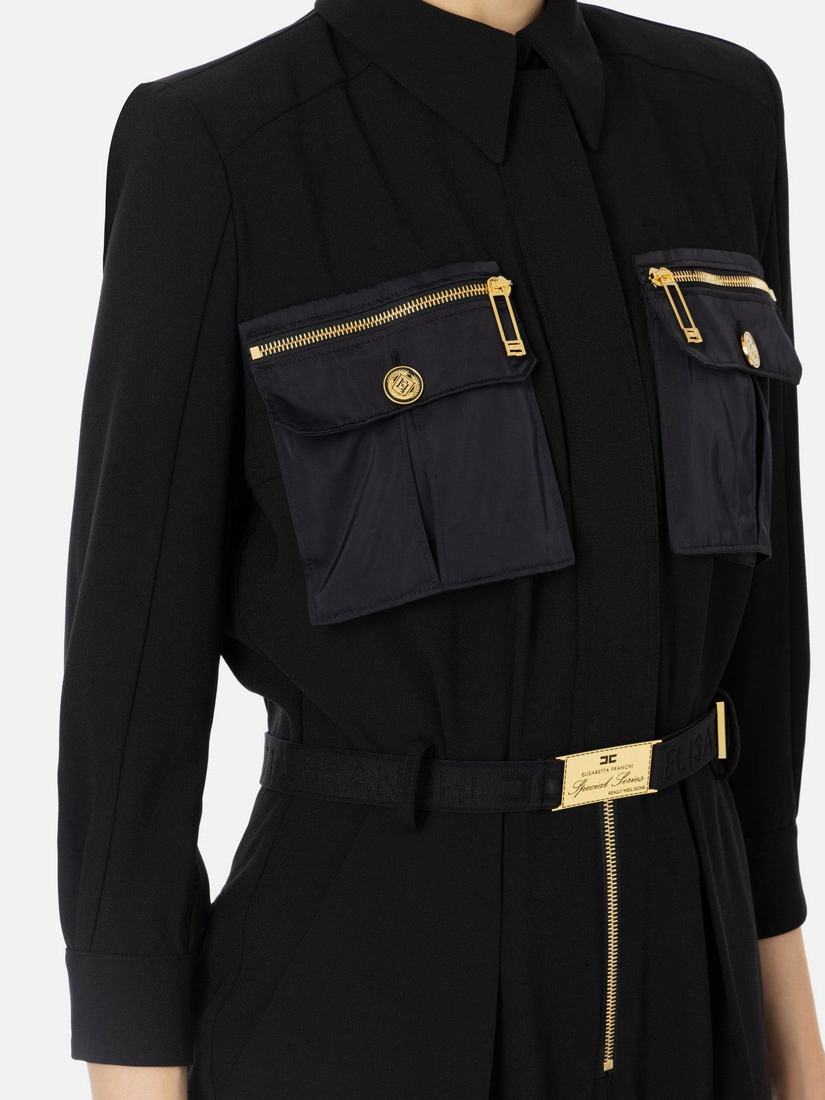 ELISABETTA FRANCHI Tuta Donna TU02246E2 110 Nero gioboutiqueweb