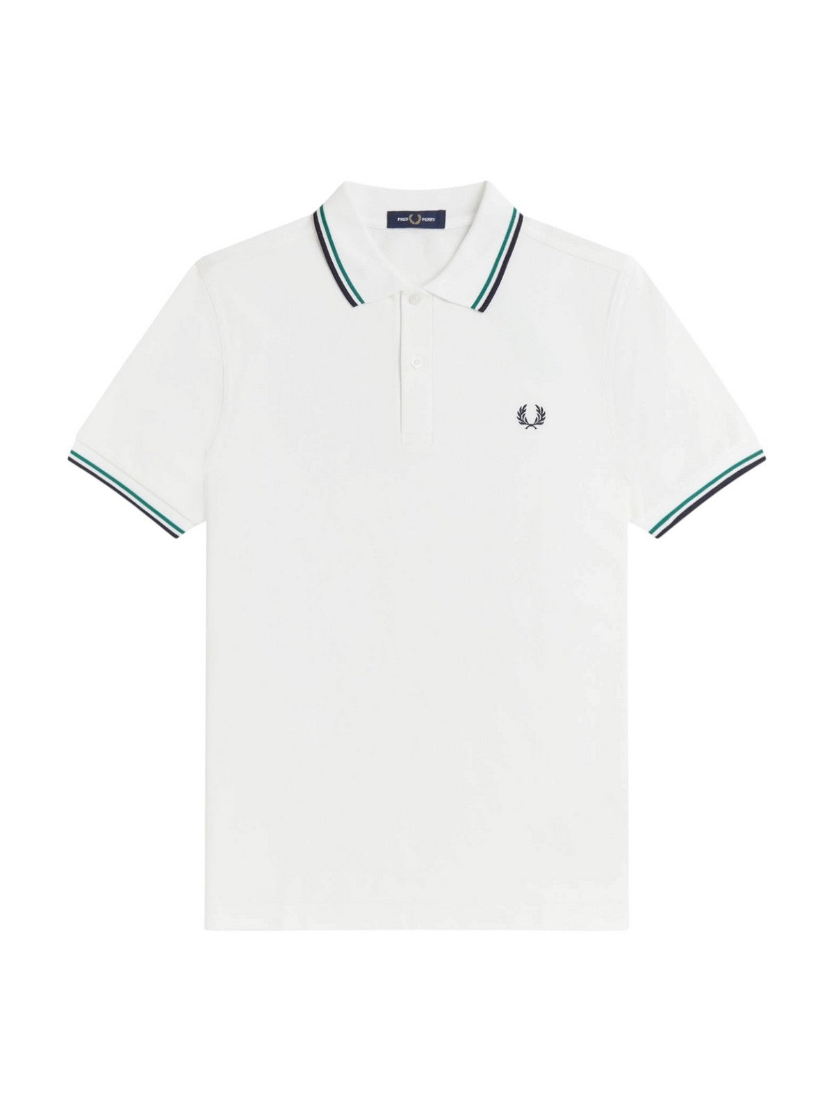 FRED PERRY Polo Uomo FP-M3600P 02C SNOWWHT/SGRN/NVY