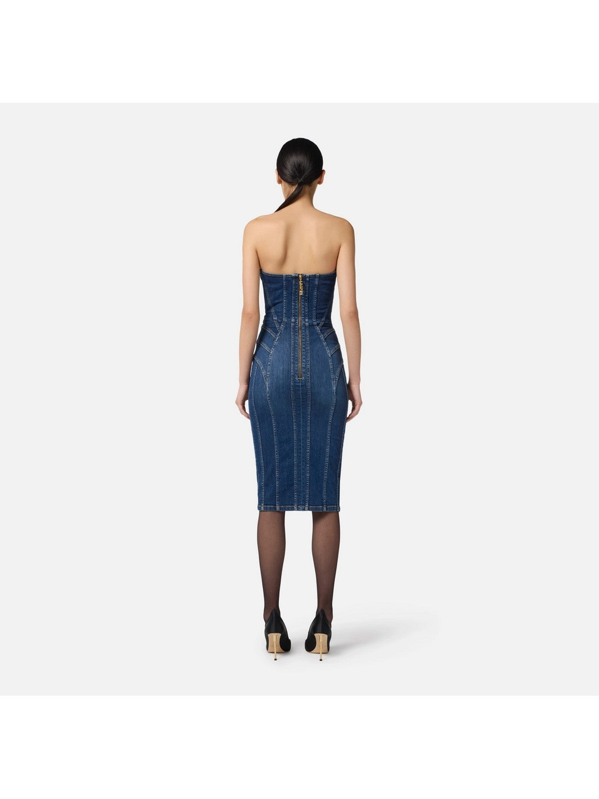 ELISABETTA FRANCHI Abito Donna AJ44D56E2 104 BLUE DENIM gioboutiqueweb