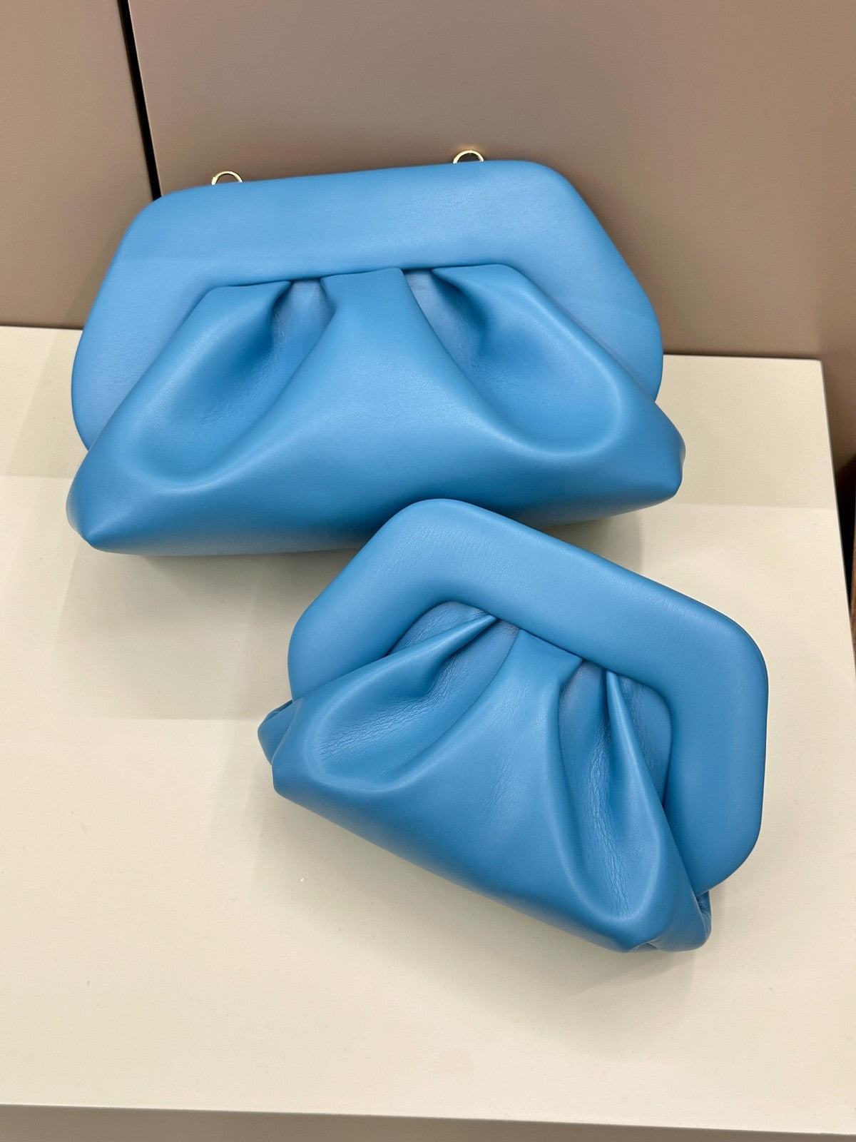 THEMOIRè Bios Small vegan fabric bag blue eco-friendly design