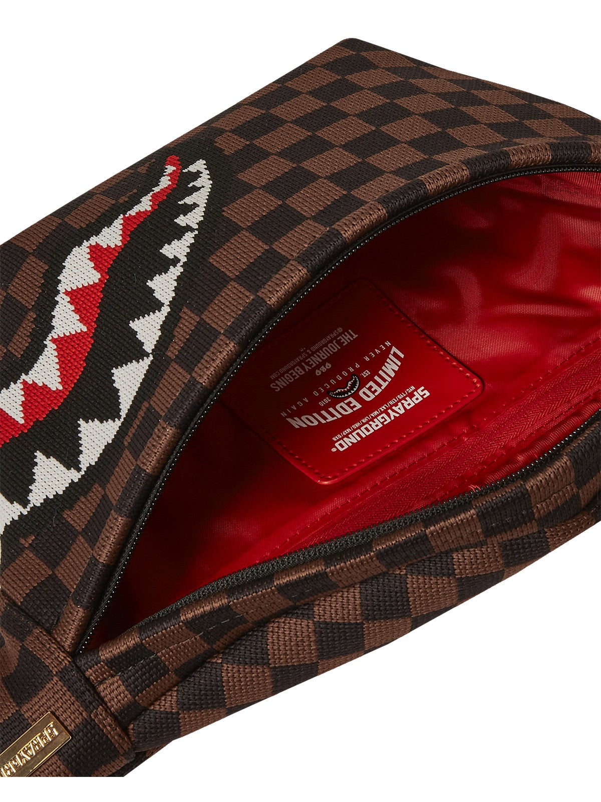 SPRAYGROUND Knit Sharks man in Paris 2.0 Savvy Crossbody 910B6841nsz Marrone