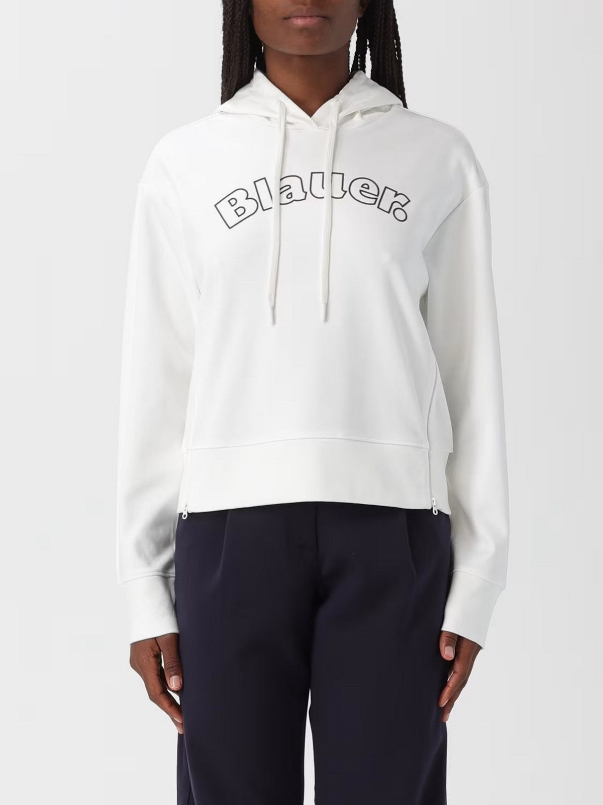 BLAUER Felpa Donna FAYETTE 25WBLDF08236 007301 102 BIANCO NEVE