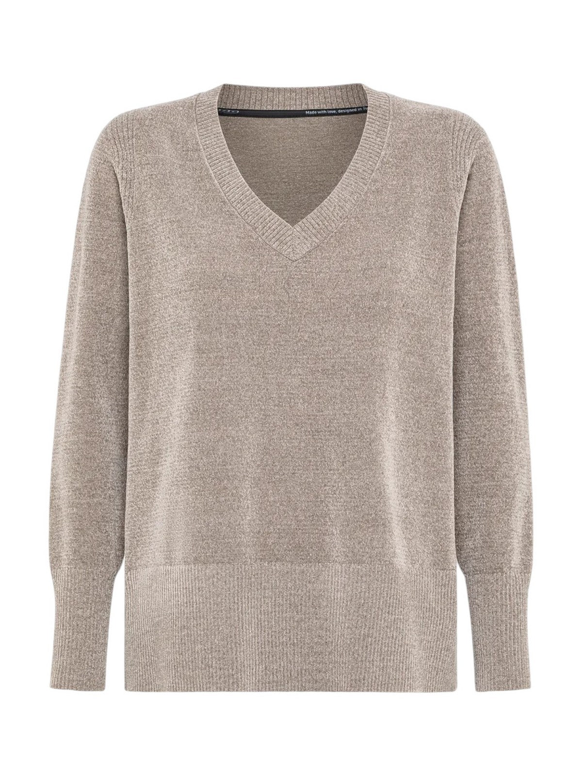 RRD Maglione Donna VELVET VENT V-NECK WOM KNIT W25634 87 87 TABACCO