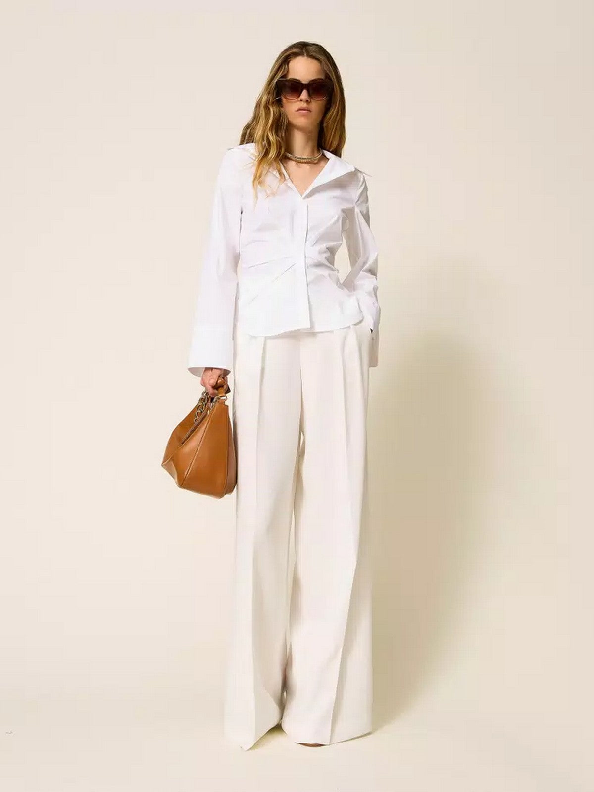 TWINSET Camicia Donna STRETCH POPLIN 252TF2070 00001 BIANCO OTTICO