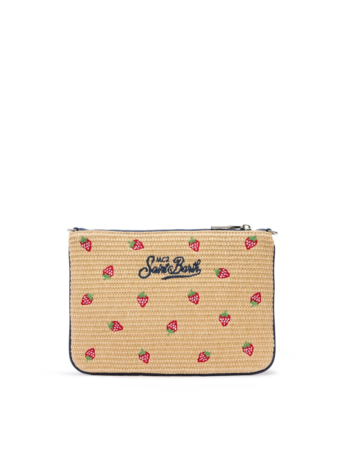 MC2 SAINT BARTH Pochette Donna PARISIENNE STRAW 00180H STRAWBERRY 41 EMB gioboutiqueweb