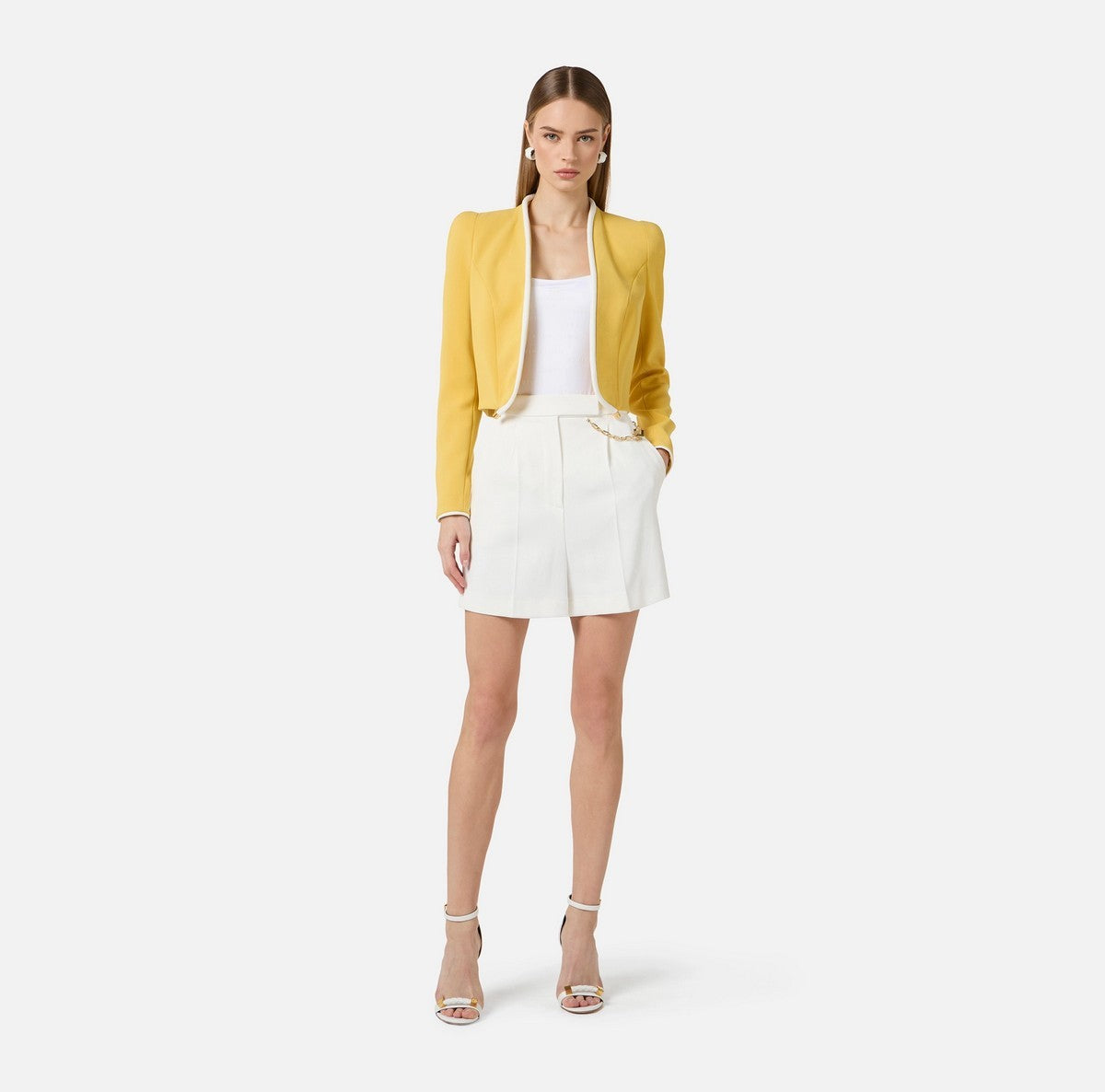 ELISABETTA FRANCHI Pantalone Donna SH00561E2 360 Avorio
