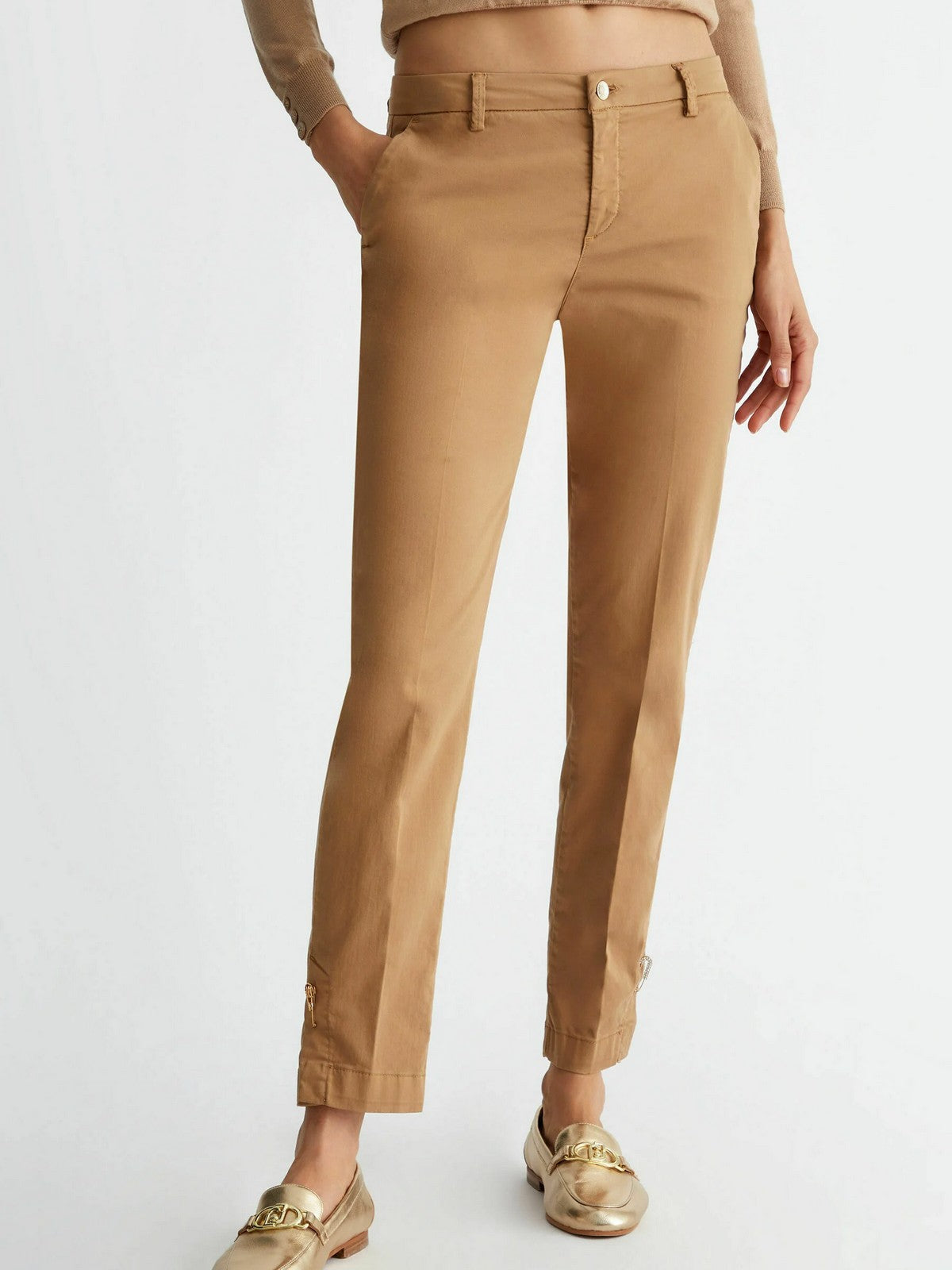 LIU JO WHITE Pantalone Donna WF4560T8191 71320 Beige gioboutiqueweb