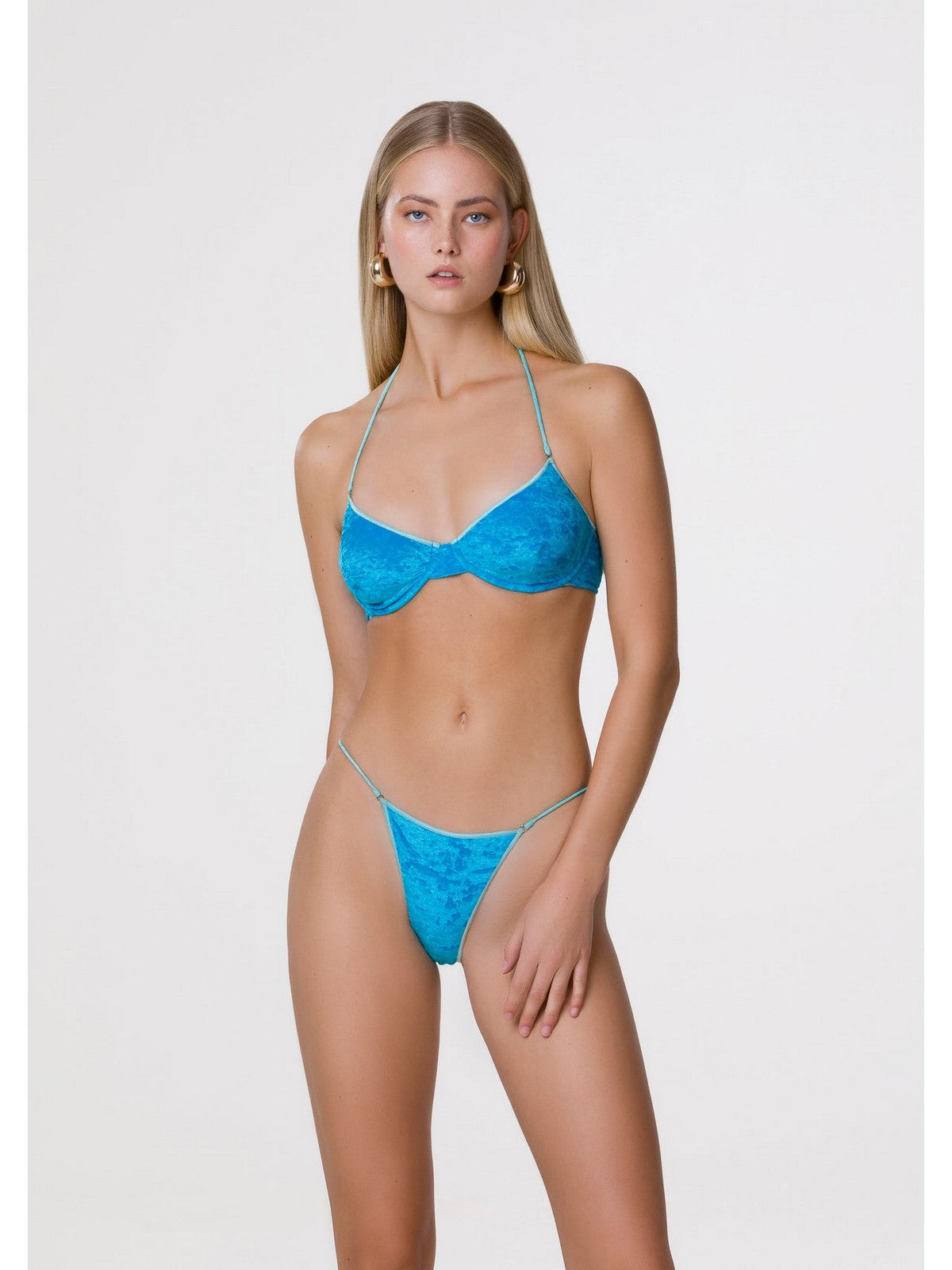 ME FUI Costume da bagno Donna MF24-0031BU Blu