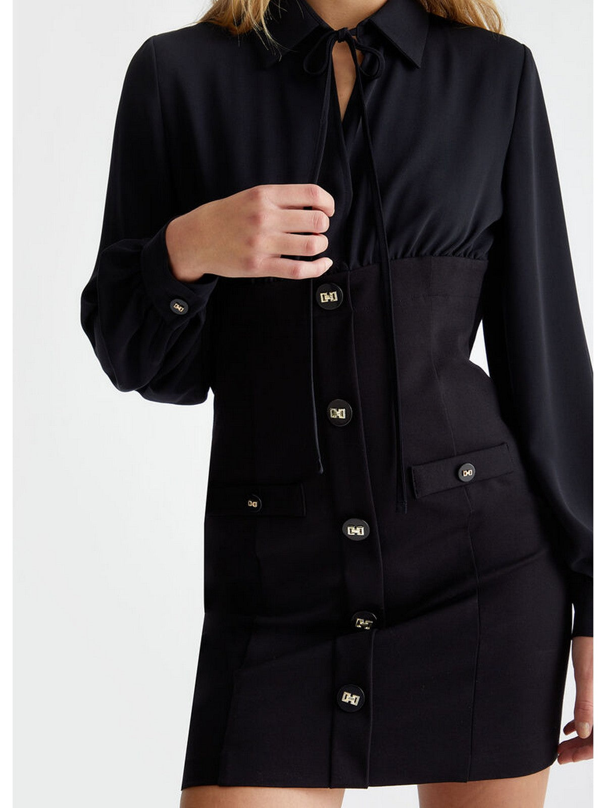 LIU JO WHITE Abito Donna WF4384J9189 22222 Nero gioboutiqueweb