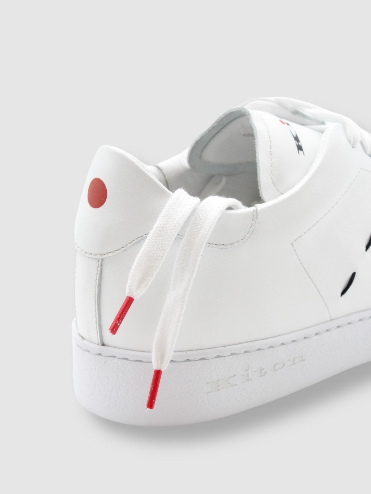 KITON Sneaker Uomo USSA068N0114601001 WHITE Bianco gioboutiqueweb