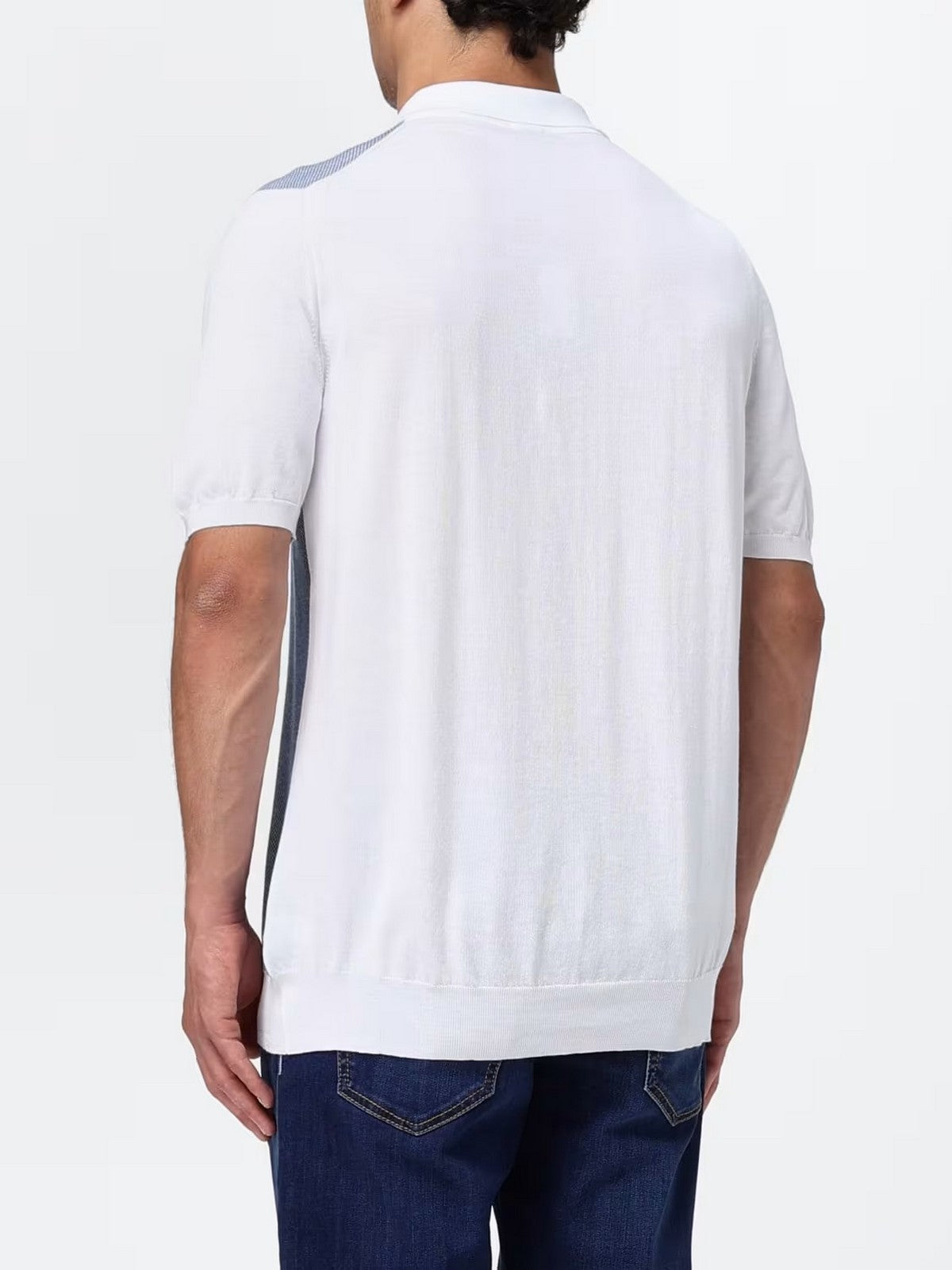 KITON Polo Uomo UMK0931A0215008 WHITE/IVORY
