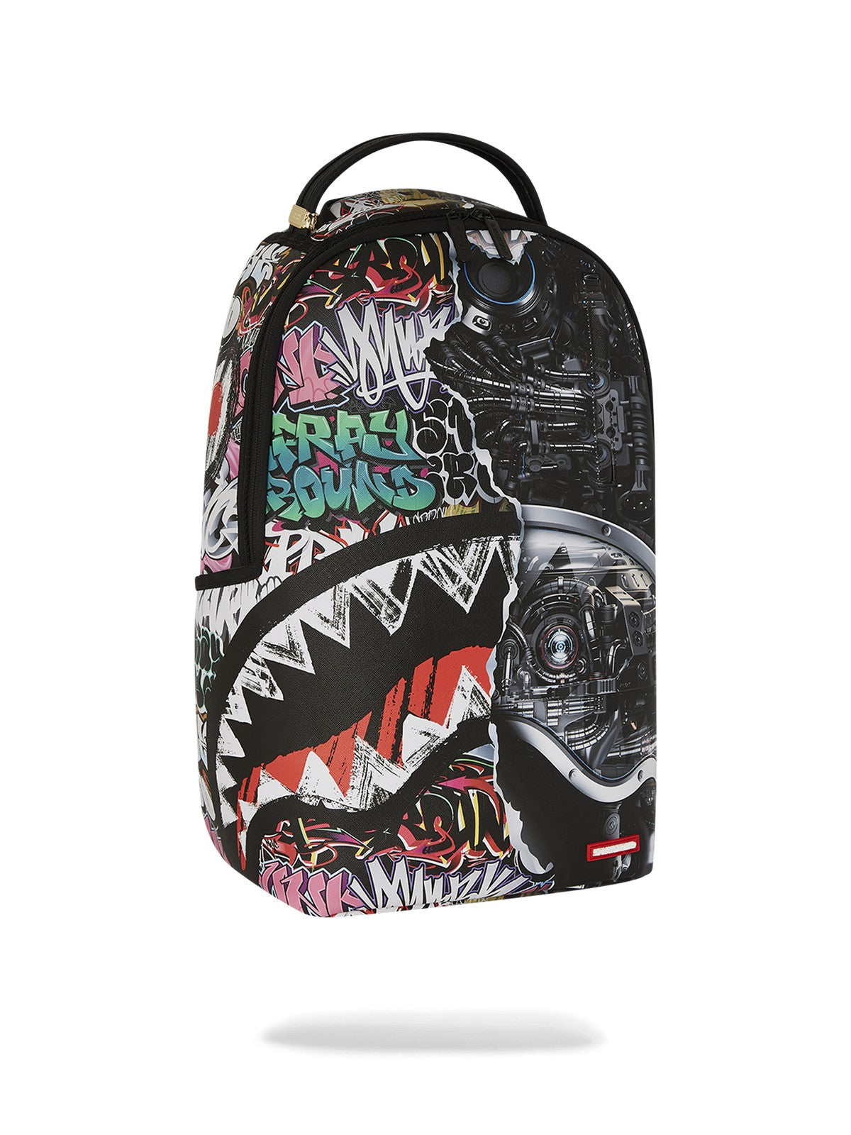 SPRAYGROUND Zaino Uomo SPLIT CYBERSHARK DLXSV BACKPACK 910B7126NSZ Nero