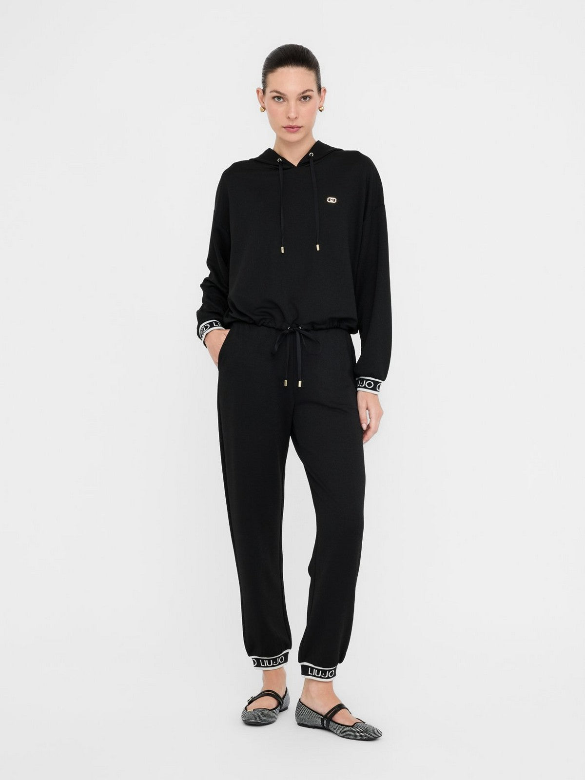 LIU JO SPORT Woven Pants Donna TF5284J4747 R9342 Nero/nero lux