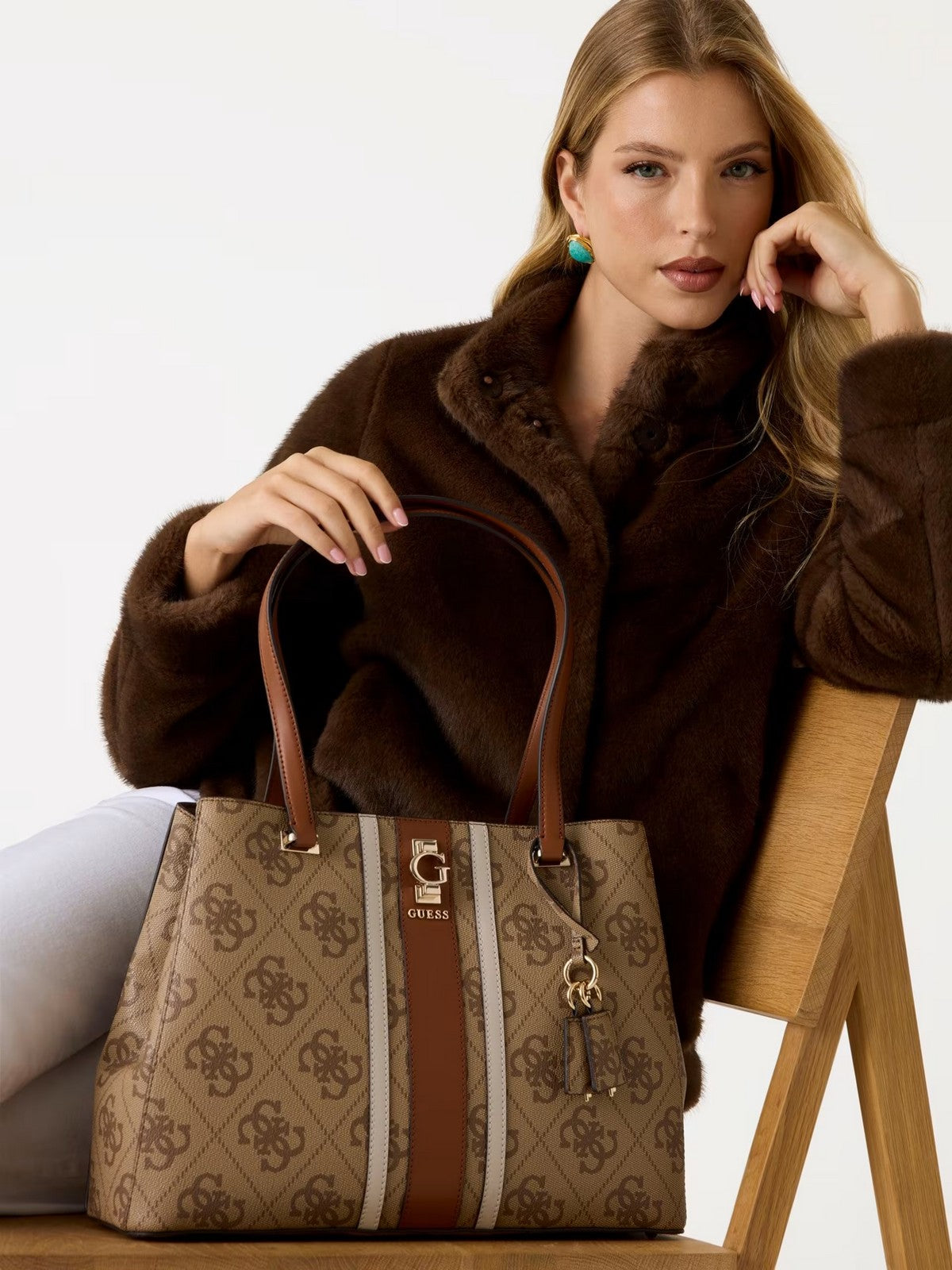 GUESS Borsa Donna ERENIA TOTE HWSO78 38230 LTL LATTE LOGO