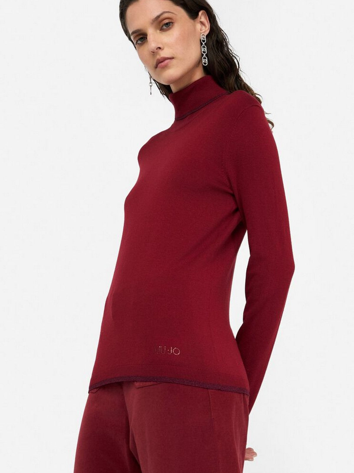 LIU JO WHITE Maglione dolcevita Donna MF5229MS49I 91650 Pepper