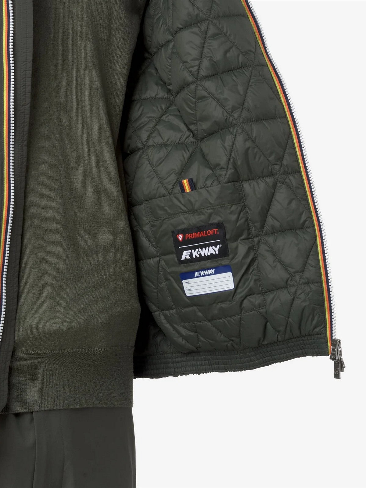 K-WAY Giubbino Uomo JACK PLAIN WARM K2136DW WMR GREEN BLACKISH