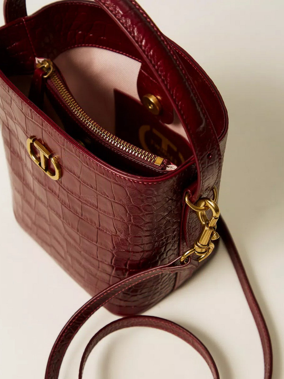 TWINSET Borsa Donna CHELSEA LEATHER 252TD8257 12882 RED BERRY