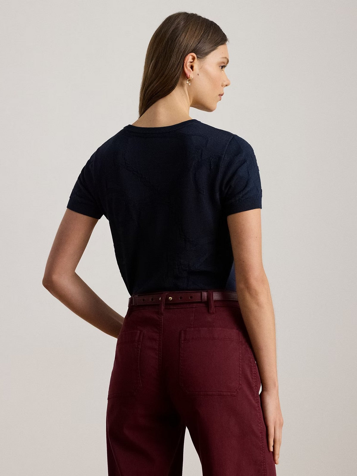 LAUREN RALPH LAUREN Camisa Mujer EYELAH-MANGA CORTA-PULLOVER 200P03475 002 LAUREN NAVY