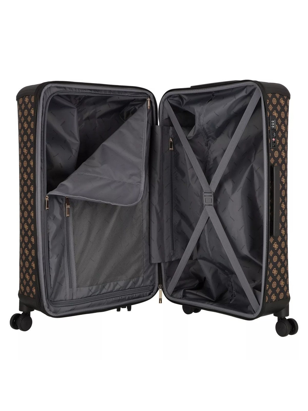 GUESS Valigia e Trolley Donna WILDER 28 IN 8-WHEELER TWHP74 52988 BRO Marrone gioboutiqueweb