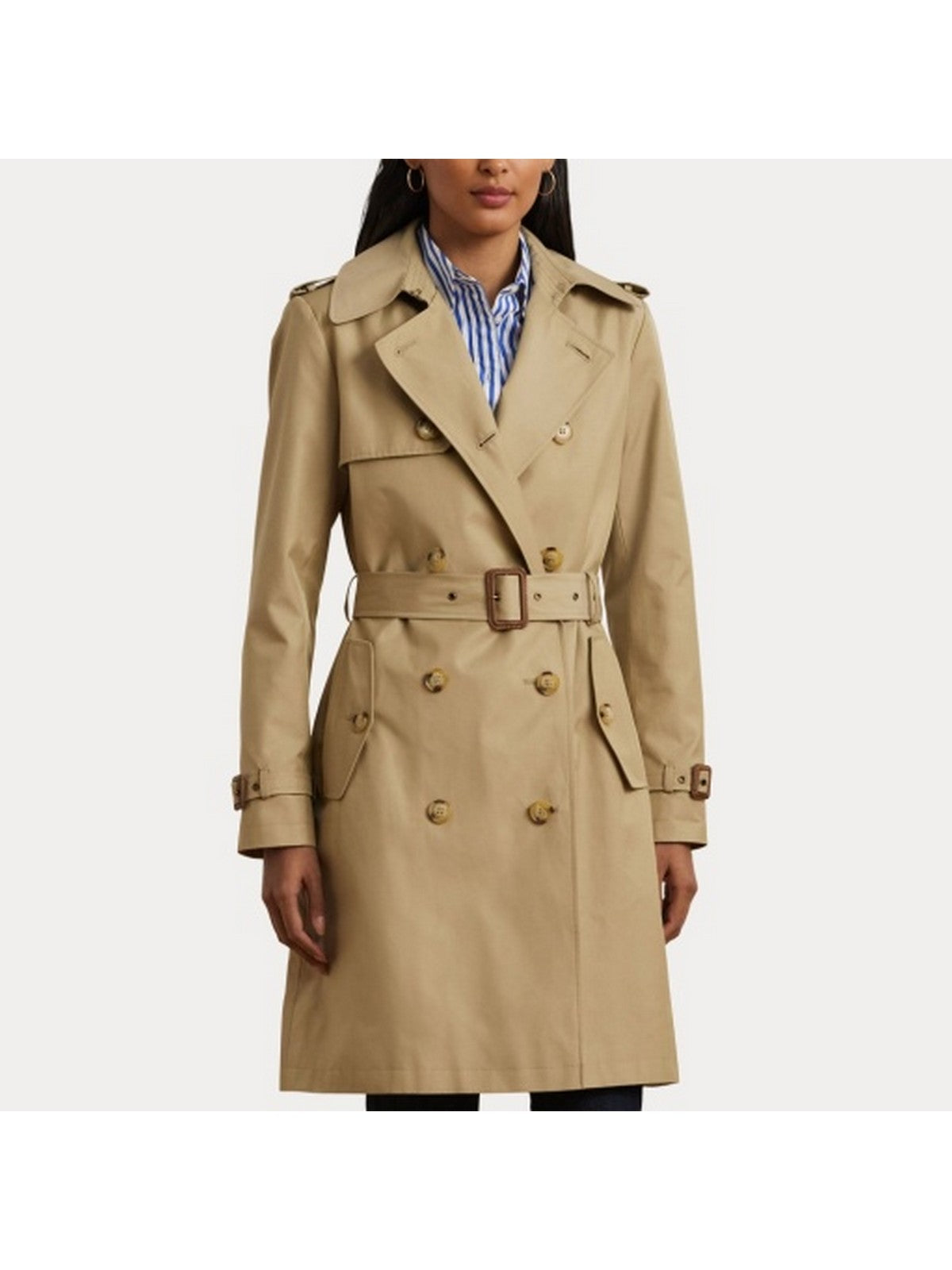 LAUREN RALPH LAUREN Trench Donna DB BLT RN38 297967122 002 Marrone gioboutiqueweb
