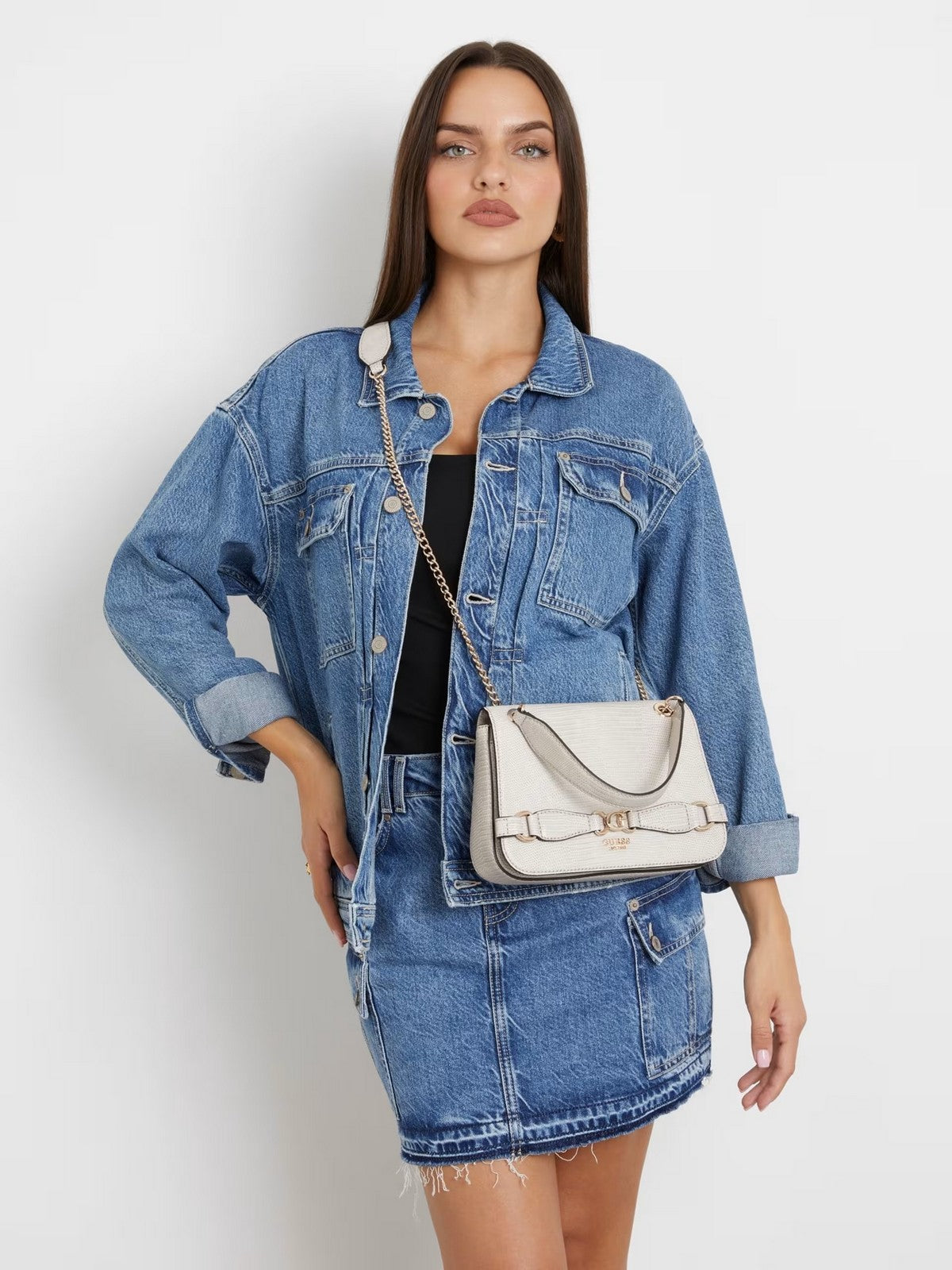 GUESS Borsa Donna Arlena Girlfriend Sa HWKG93 33210 TAU Beige gioboutiqueweb