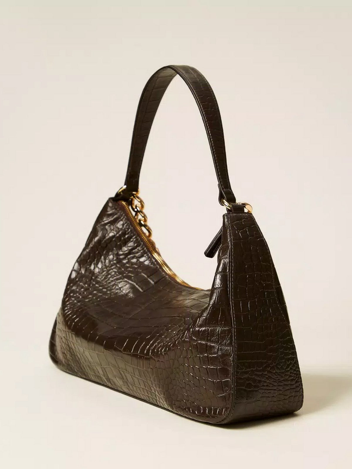 TWINSET Borsa Donna LILIANE LEATHER 252TD8252 11054 BLACK CHOCOLATE