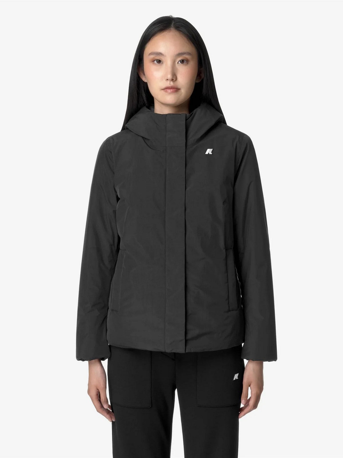K-WAY Giubbino Donna LIL SOFT TOUCH MARMOTTA K71324W AL8 Nero gioboutiqueweb