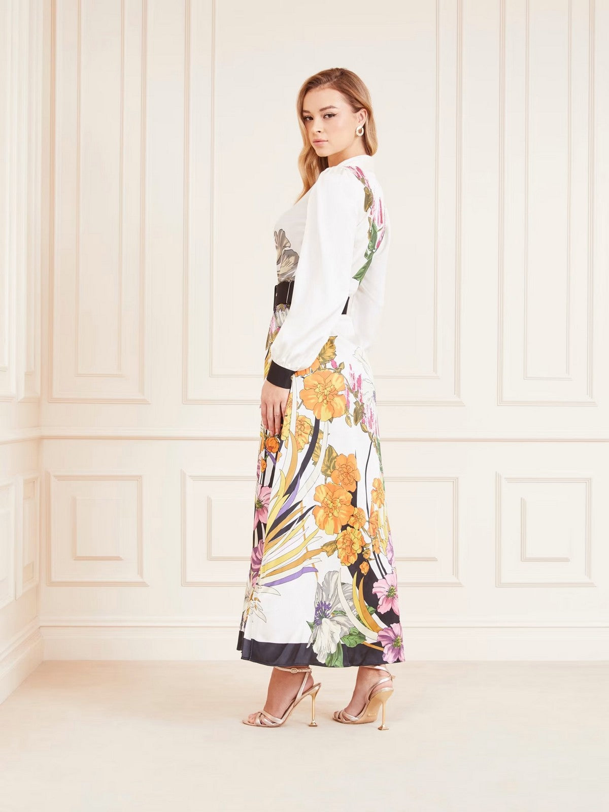 MARCIANO Abito Donna GLORIA MAXI SHIRT DR 4GGK28 7099Z P0GO Beige gioboutiqueweb