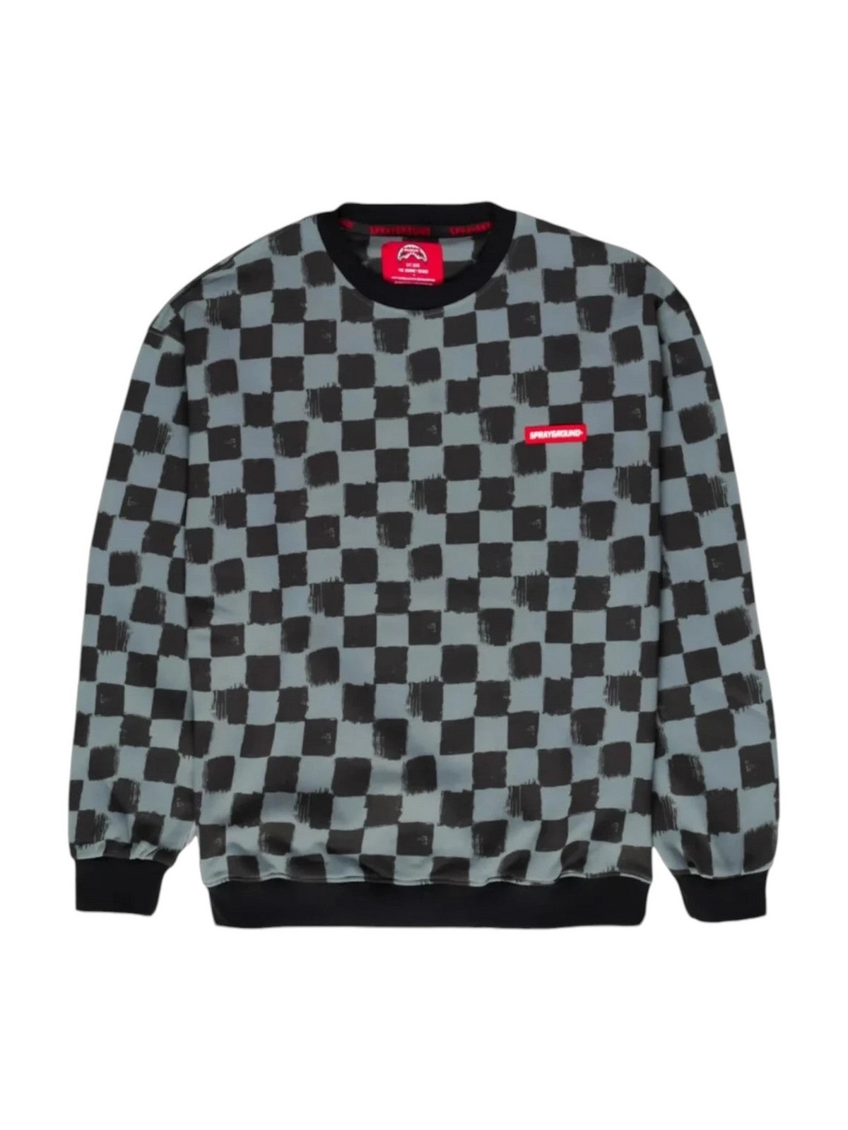 SPRAYGROUND Felpa Uomo SIP VANQUISH CREW SP612GREY Grigio gioboutiqueweb