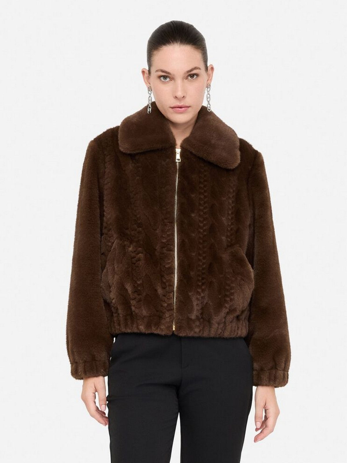 LIU JO WHITE Giubbino Donna MF5094E1044 90915 CIOCCOLATO