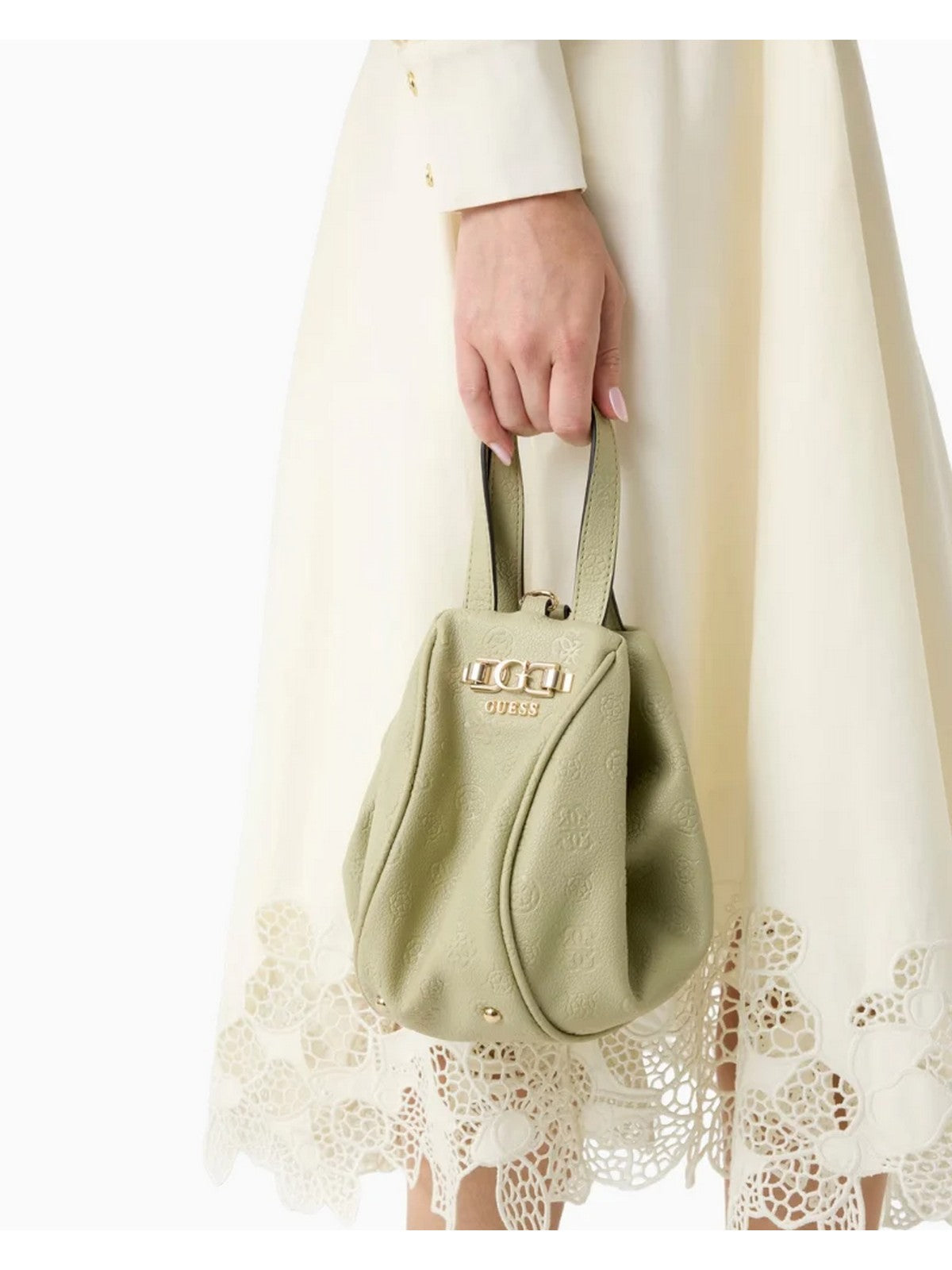 GUESS Borsa Donna ANISE TOP HANDLE POUCH HWPD99 16770 SGO SAGE LOGO