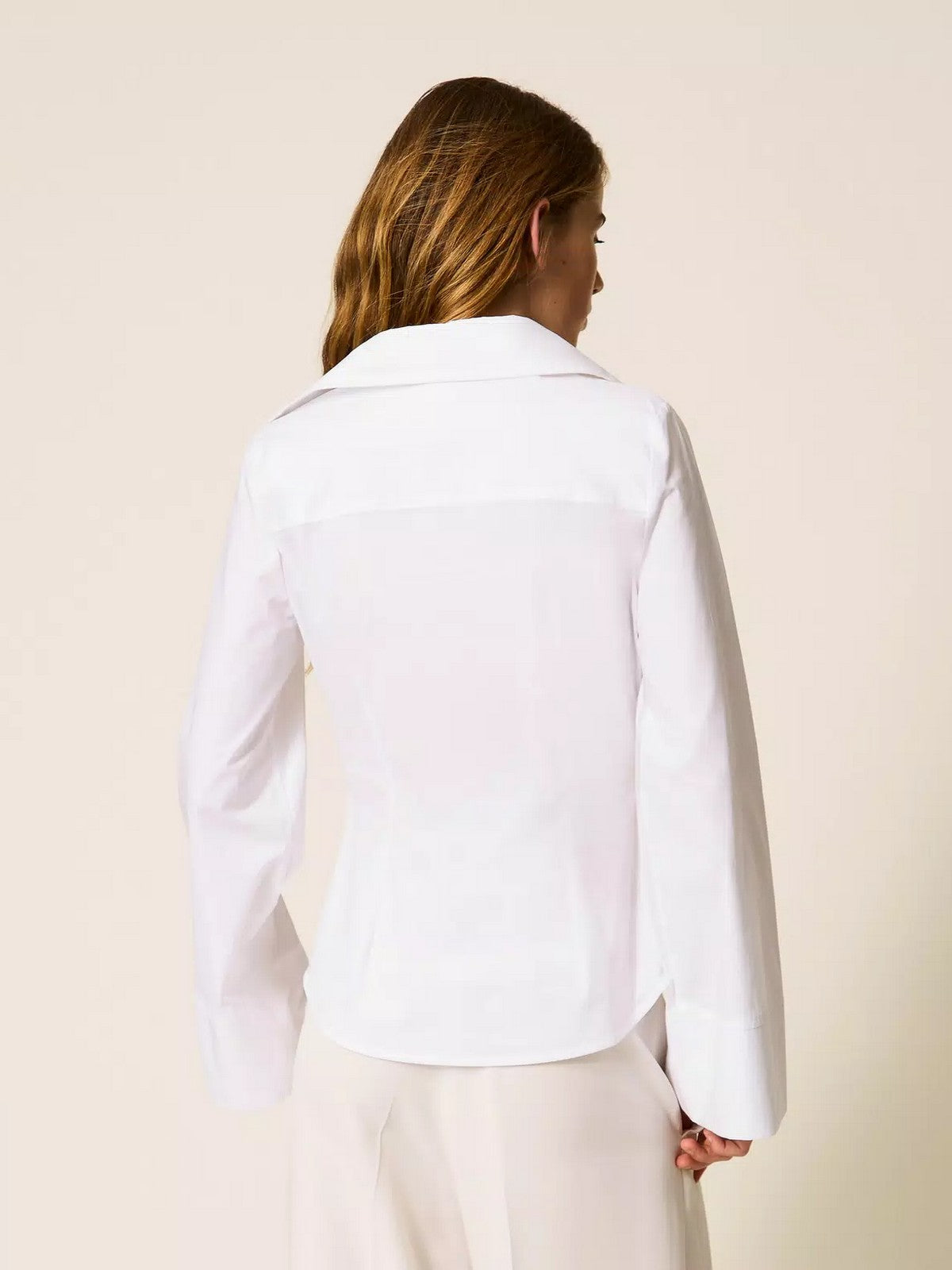 TWINSET Camicia Donna STRETCH POPLIN 252TF2070 00001 BIANCO OTTICO