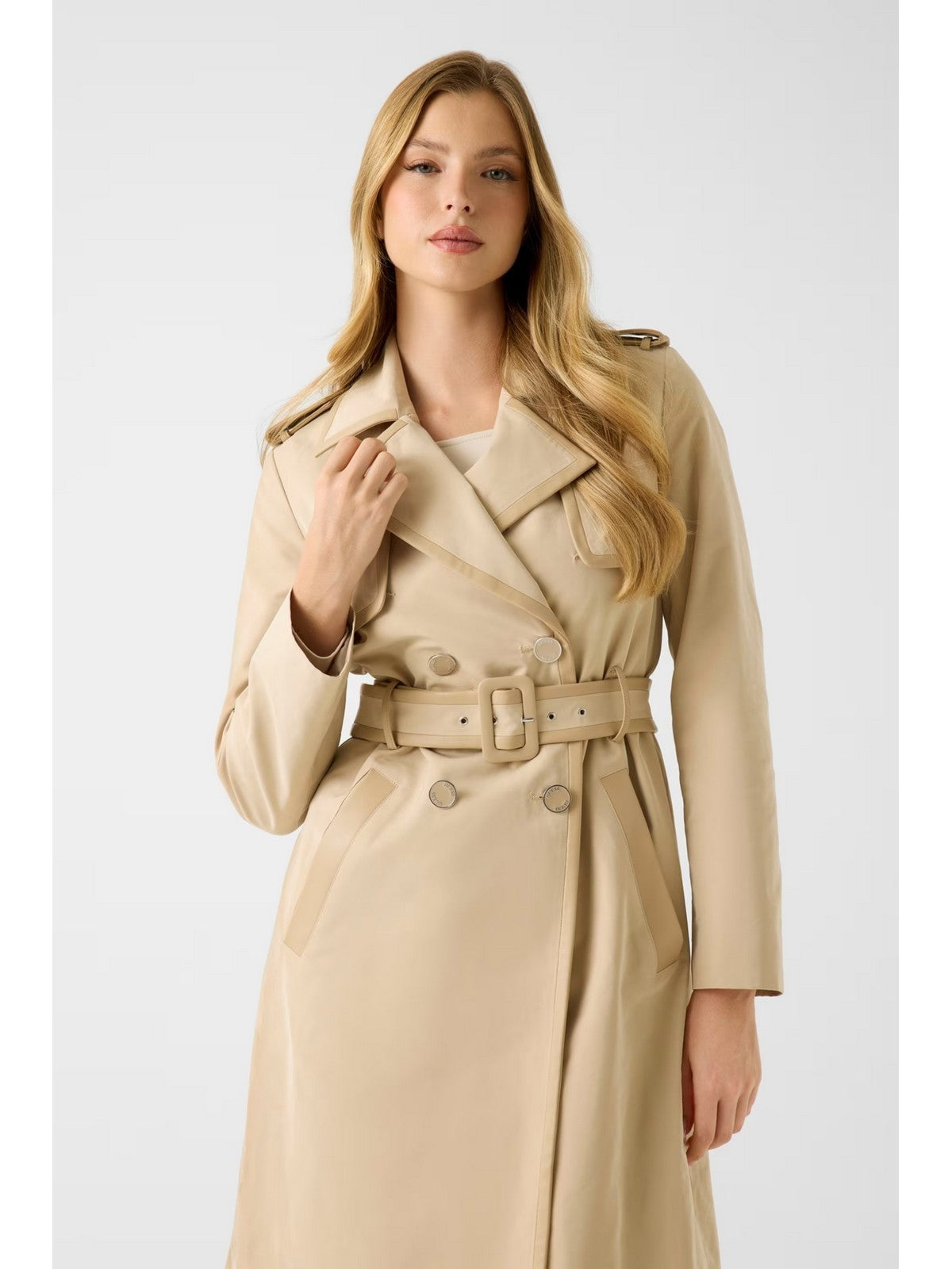 GUESS Trench Donna JENNY PU DETAILS TRENCH W5RL14 WGWD2 G1L7 FOAMY TAUPE