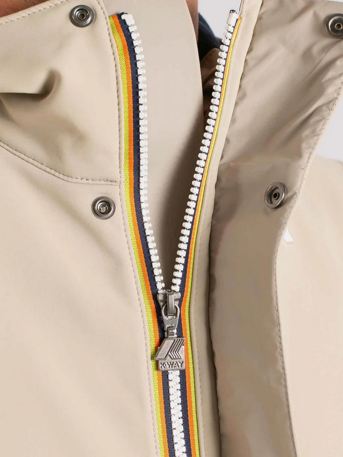 K-WAY Giubbino Uomo Marlyn bonded K7126UW B2A Beige Cashmere - Blu