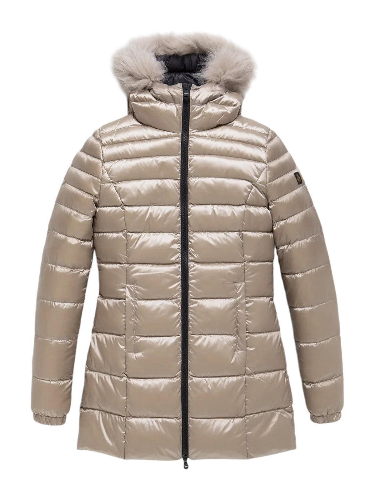 REFRIGIWEAR Piumino Donna Long mead fur jacket W98118 RA0035 A00160 Beige gioboutiqueweb