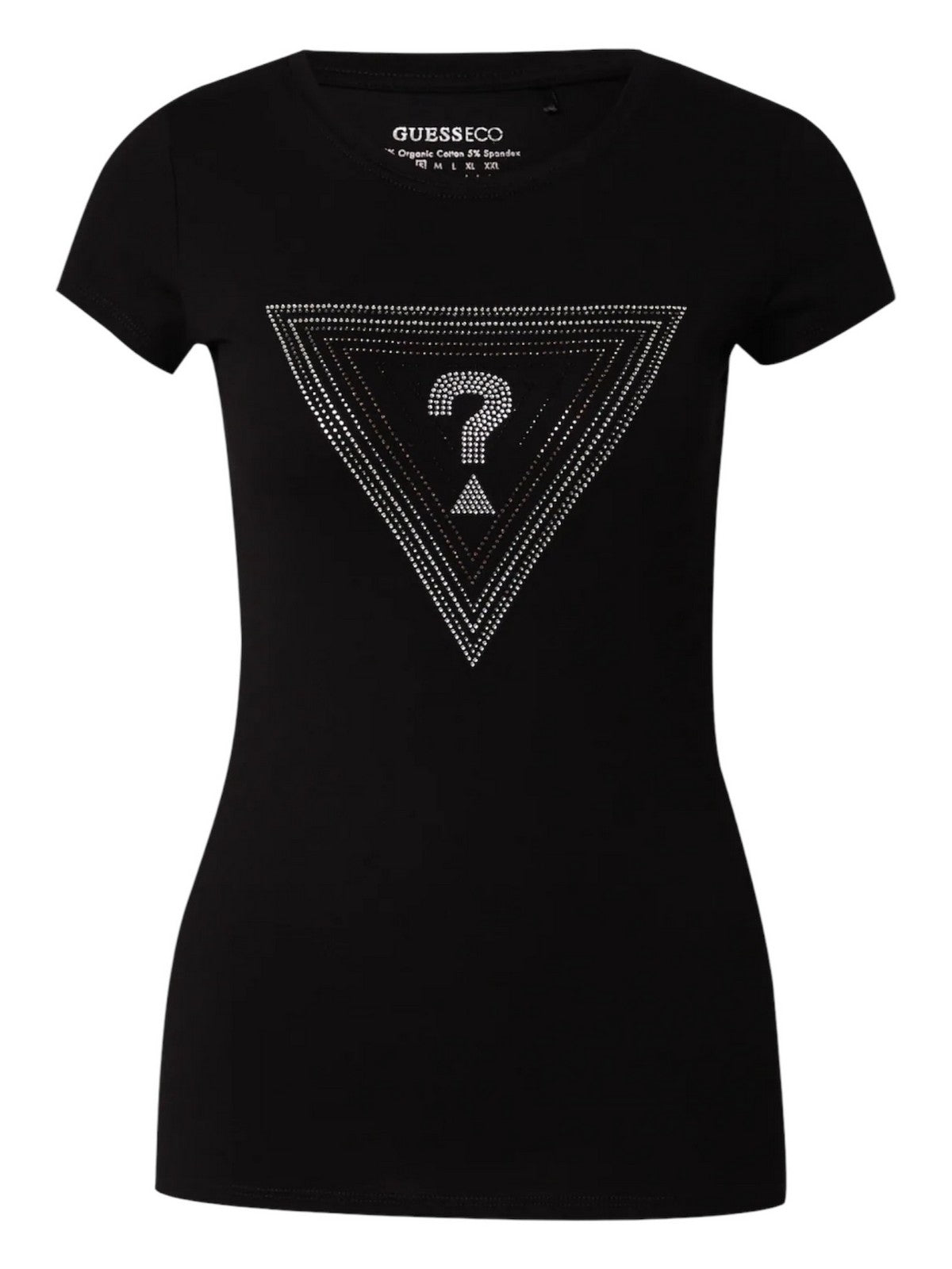GUESS T-shirt Donna SS TRIANGLE OMBRE R3 TEE W5GI43 KA0Q1 JBLK Nero gioboutiqueweb