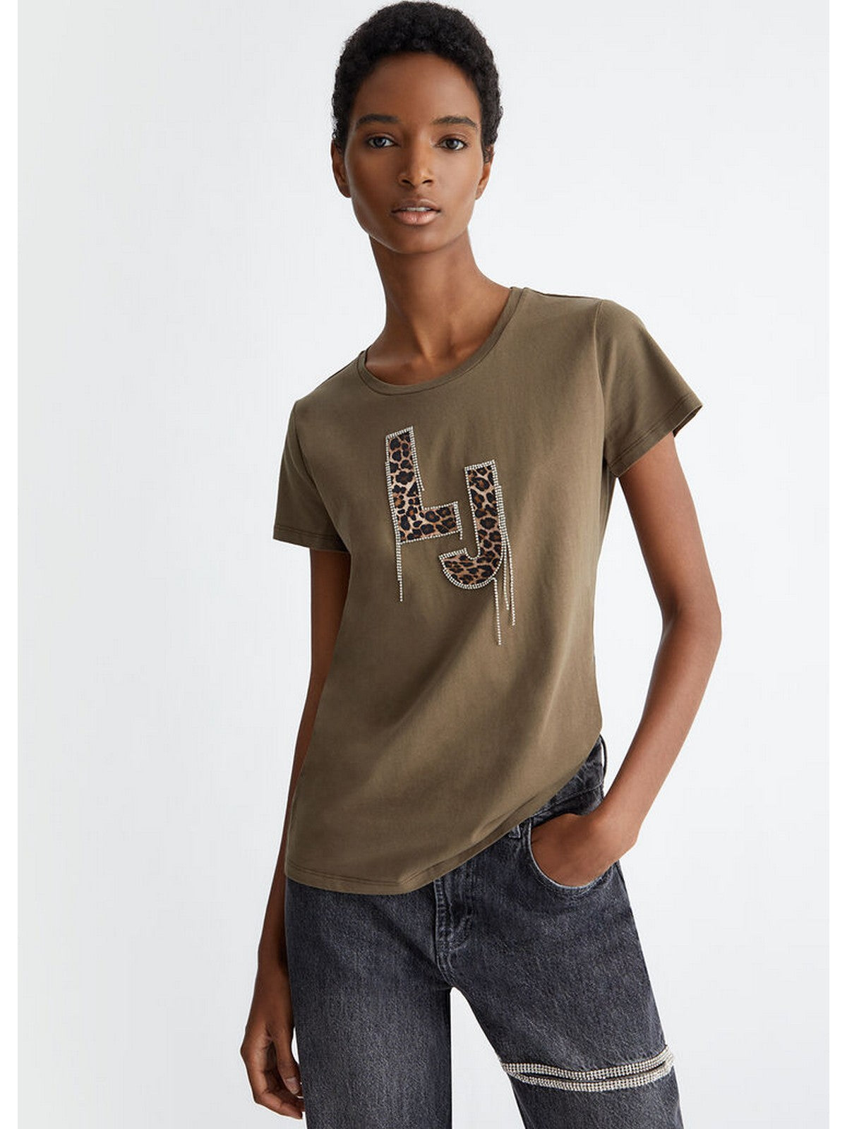 LIU JO WHITE T-Shirt e Polo Donna MA4066J5904 N9391 Verde gioboutiqueweb