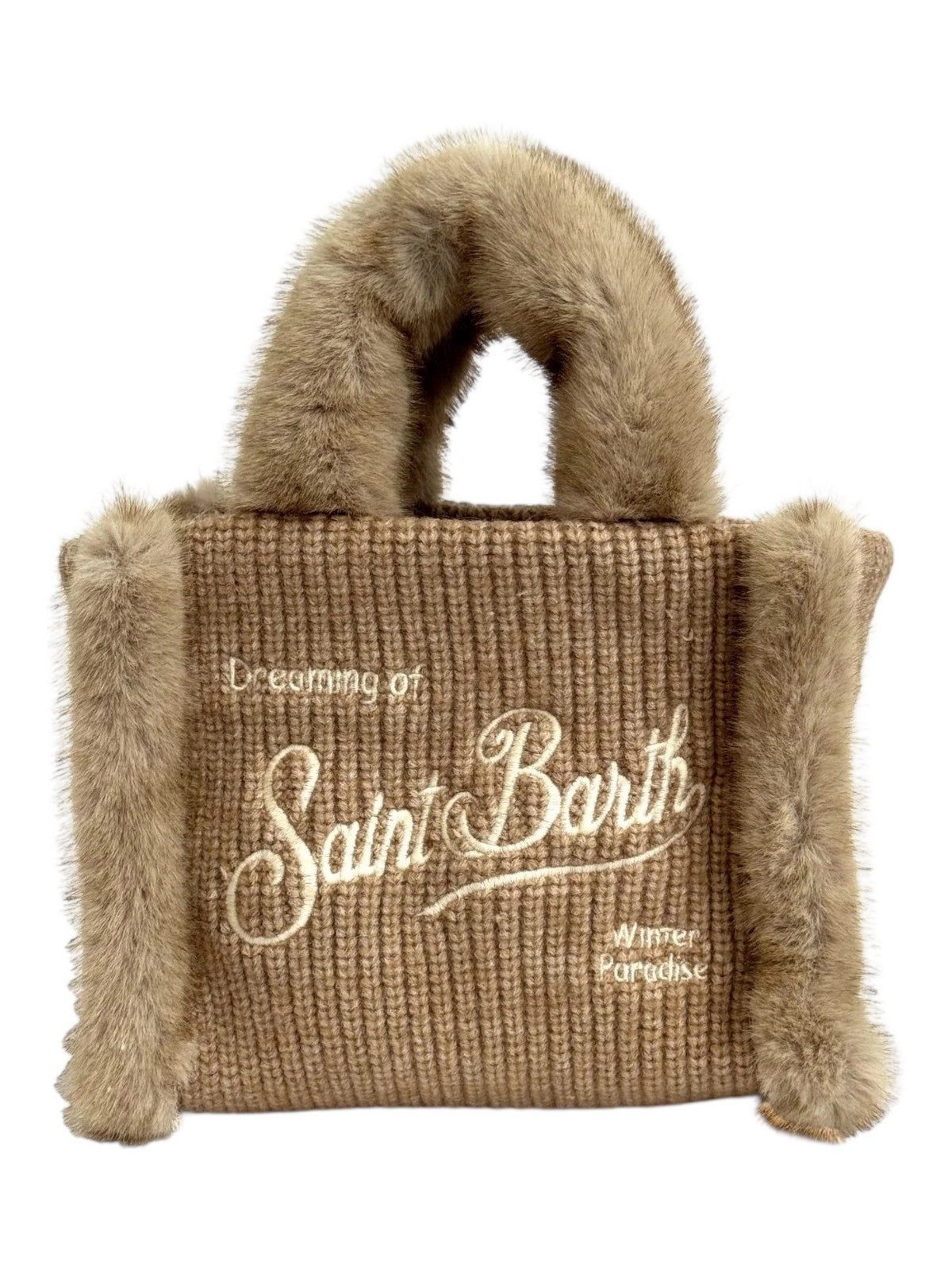 MC2 SAINT BARTH Borsa Donna VANITY MINI SHEARLING RIB 00295I FUR 11 EMB