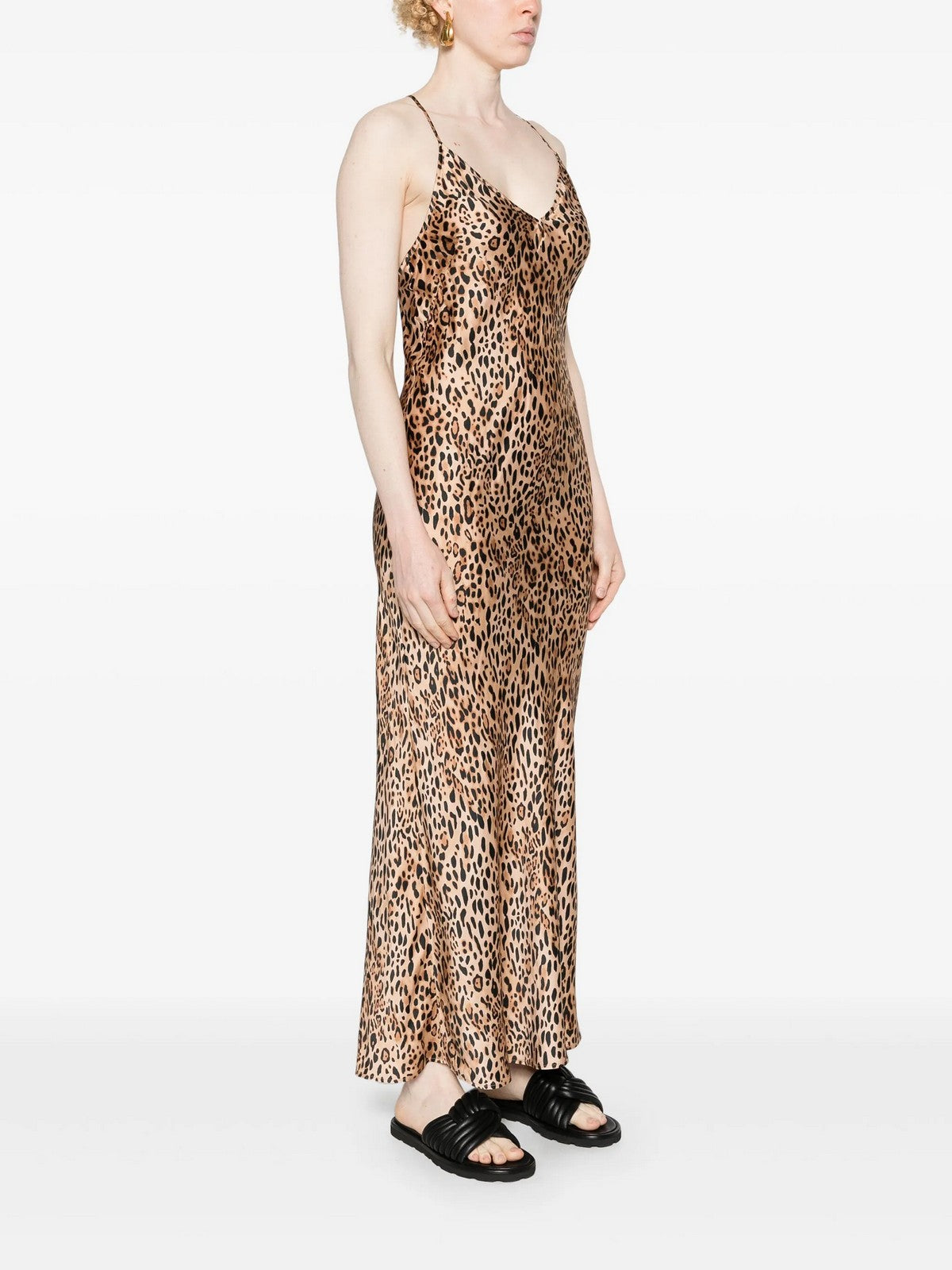 MC2 SAINT BARTH Abito Donna EYDIS 06190H SATIN SAND LEOPARD gioboutiqueweb