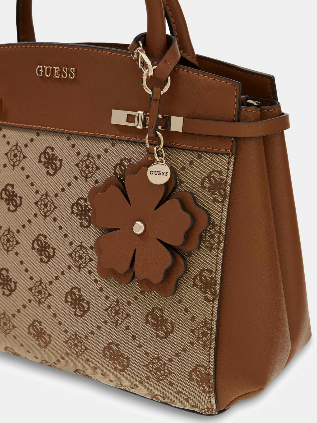 GUESS Borsa Donna MELINDA LOGO TRI COMP SATCHEL HWJP99 02060 LTL LATTE LOGO