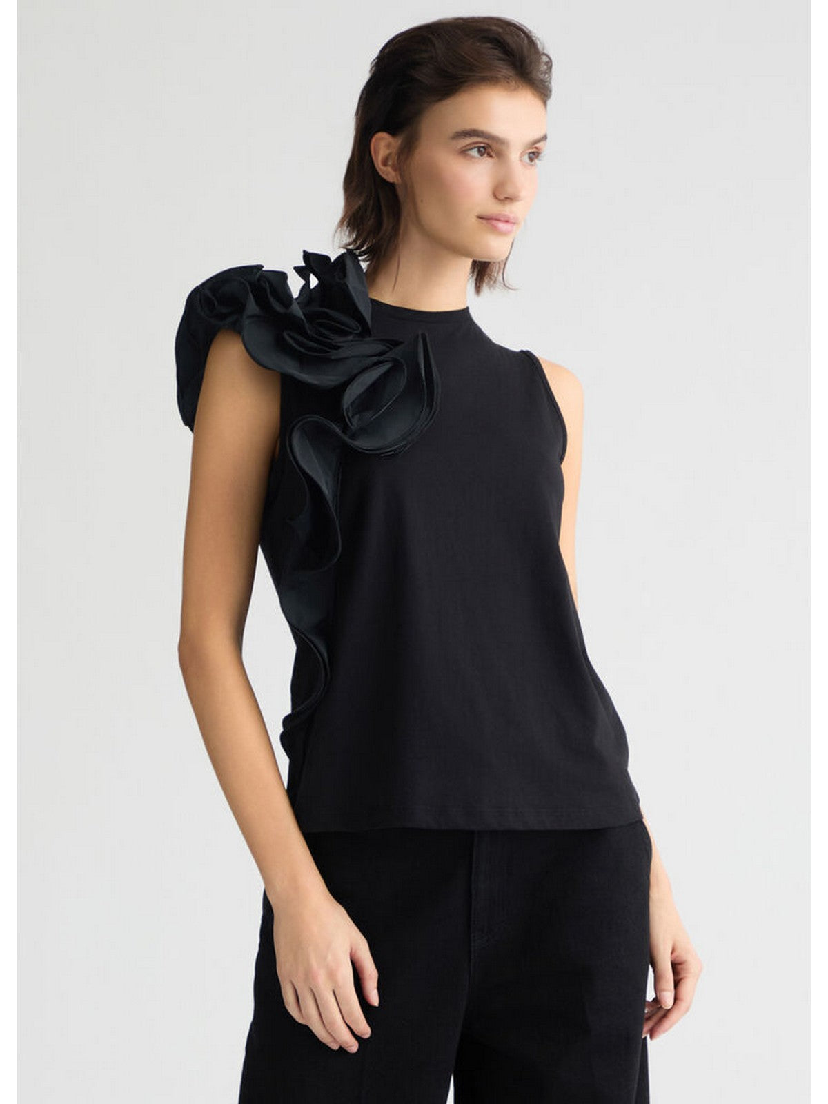 LIU JO BLACK T-shirt Donna CA5005J6308 22222 Nero gioboutiqueweb