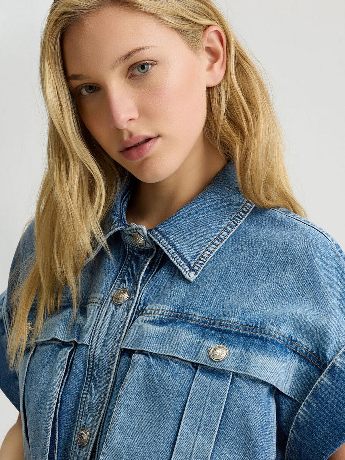LIU JO BLUE DENIM Giubbino Donna UA5192D4990 78841 Blu gioboutiqueweb