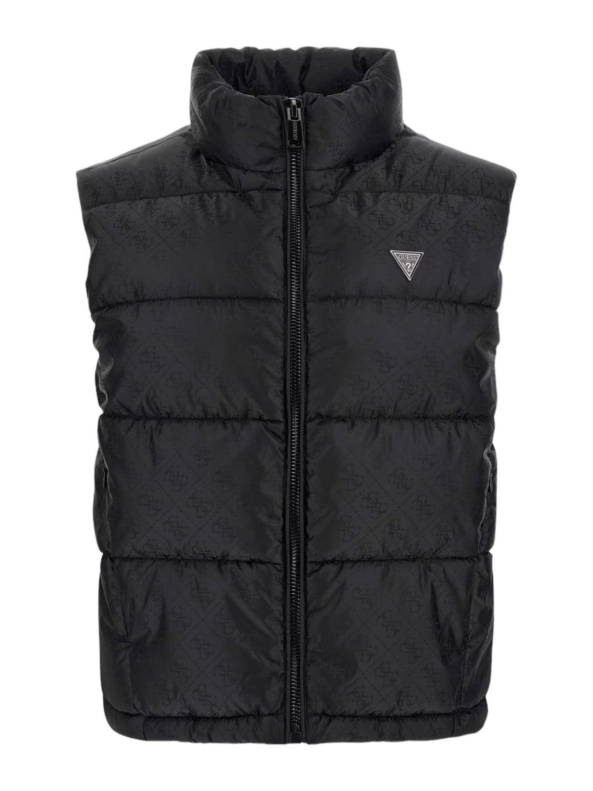 GUESS Gilet Donna NEW 4G LOGO PADDED VEST W4YL15 WGAL2 JBLK Nero gioboutiqueweb