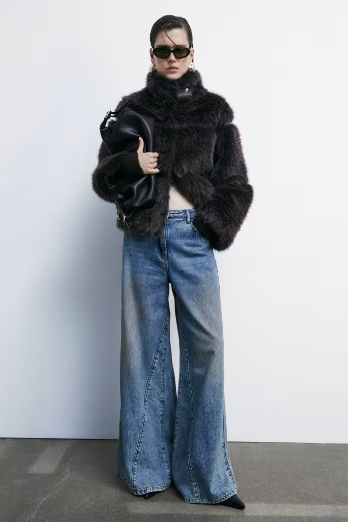 PATRIZIA PEPE Pelliccia Donna 2O0174 E077 B857 DEEP CHOCOLATE