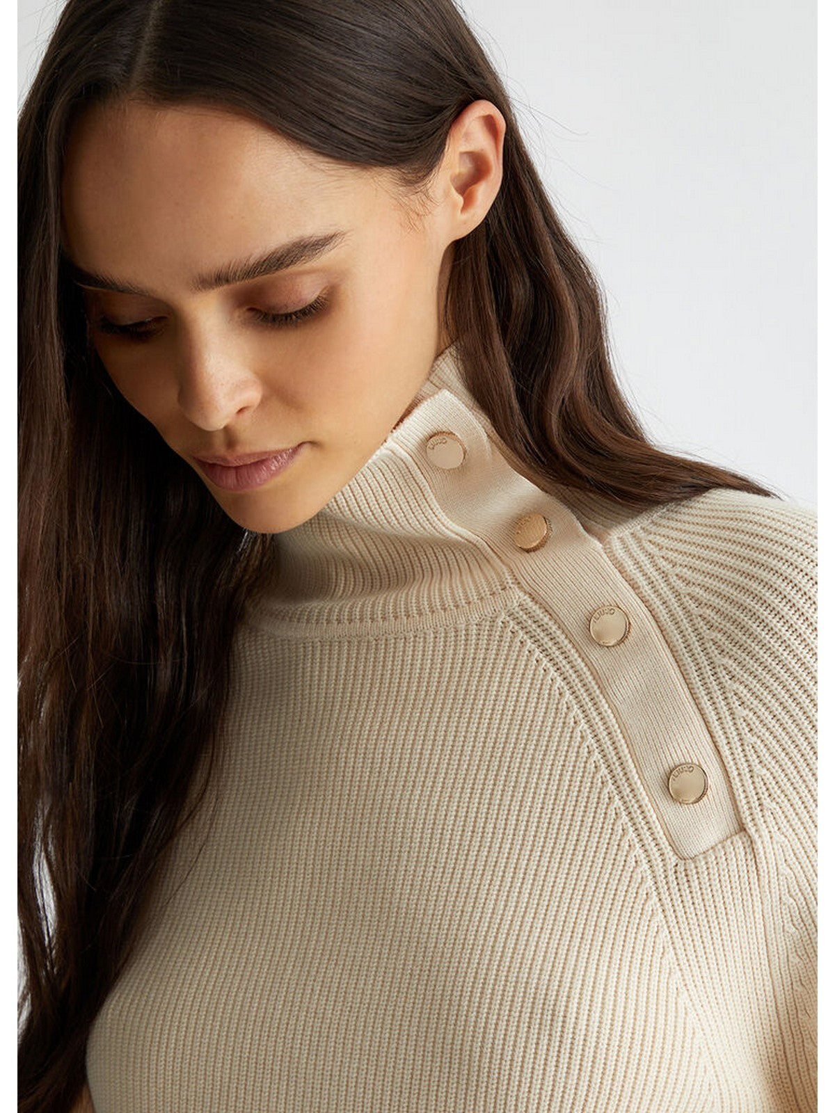 LIU JO WHITE Maglione Donna WF4475MS99E 20304 Beige gioboutiqueweb