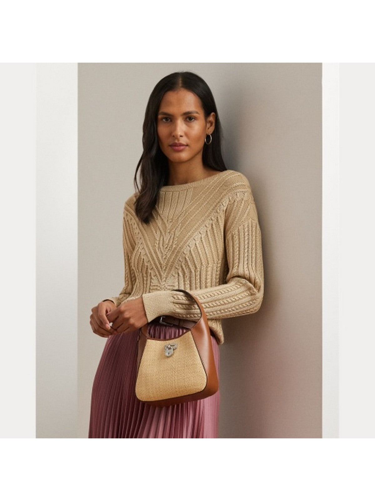 LAUREN RALPH LAUREN Borsa Donna TANNER SM SH 431966751 001 Beige gioboutiqueweb