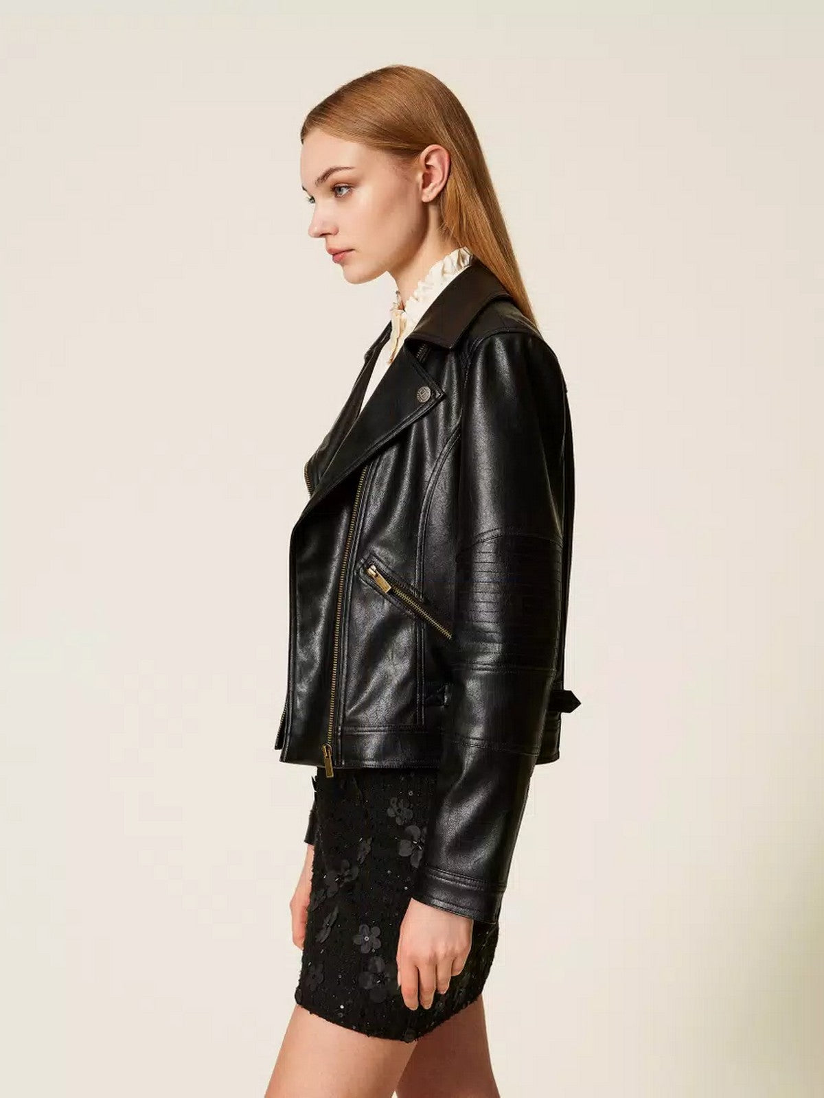 TWINSET Giubbino Donna BIKER 252TP2710 00006 Nero