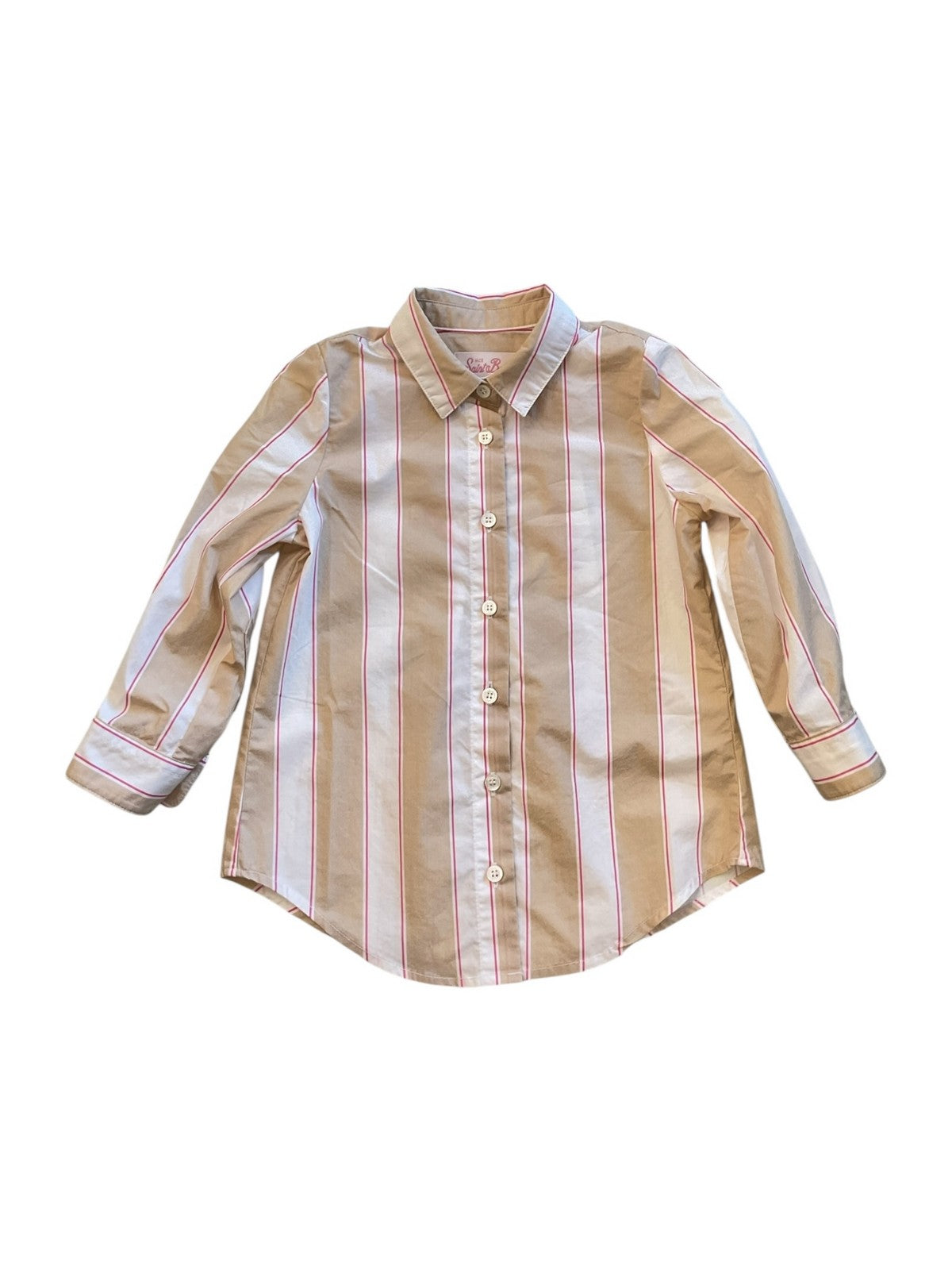MC2 SAINT BARTH Camicia Bambine e ragazze MINI BRIGITTE 01417L COTTON SB BEACH STRIPES 1121 EMB