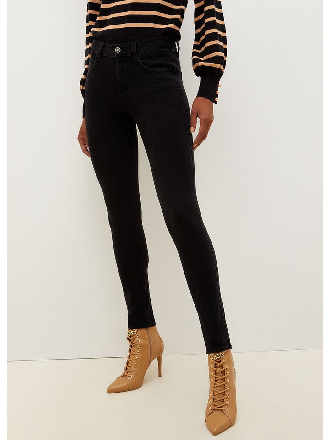 Liu Jo Blue Denim Jeans Frau UXX037D4199 87174 Schwarz