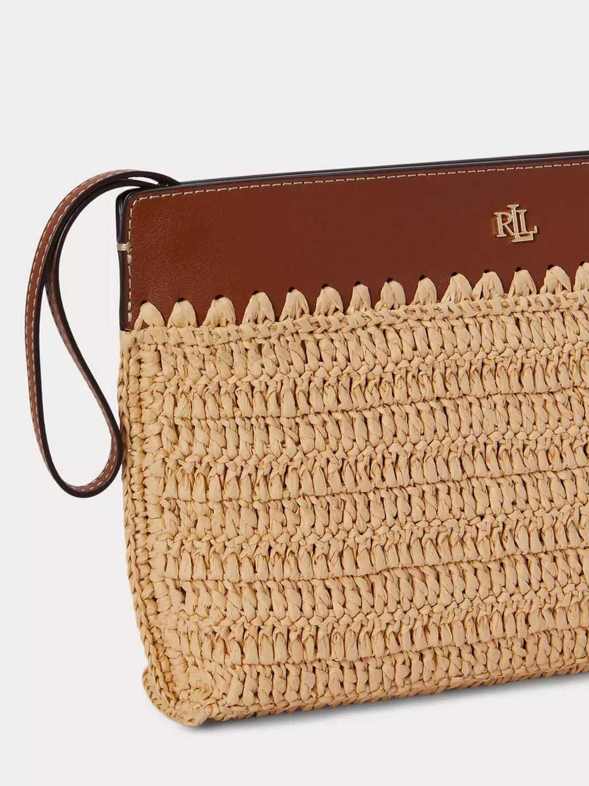 LAUREN RALPH LAUREN Borsa Donna TOP ZIP PCH-POUCH-LARGE 432P10519 001 NATURAL/LAUREN TAN